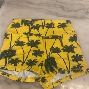 Fleo WZA Limited Edition Medium Yellow Tropical Print Shorts